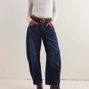 Free People Good Luck Barrel Jeans